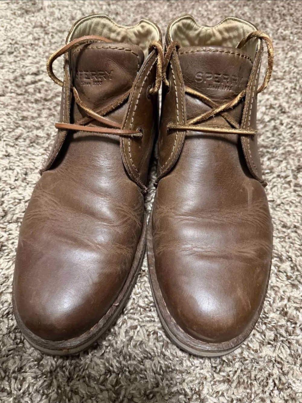 Sperry Men’s Light Brown Leather Chukka Boots